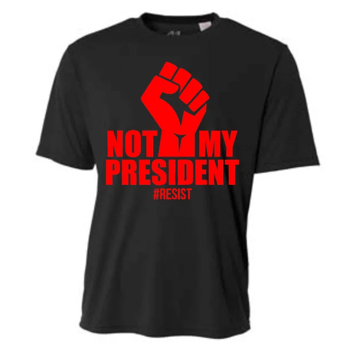 Not My President Resist Anti Trump Fist Cooling Performance Crew T-Shirt