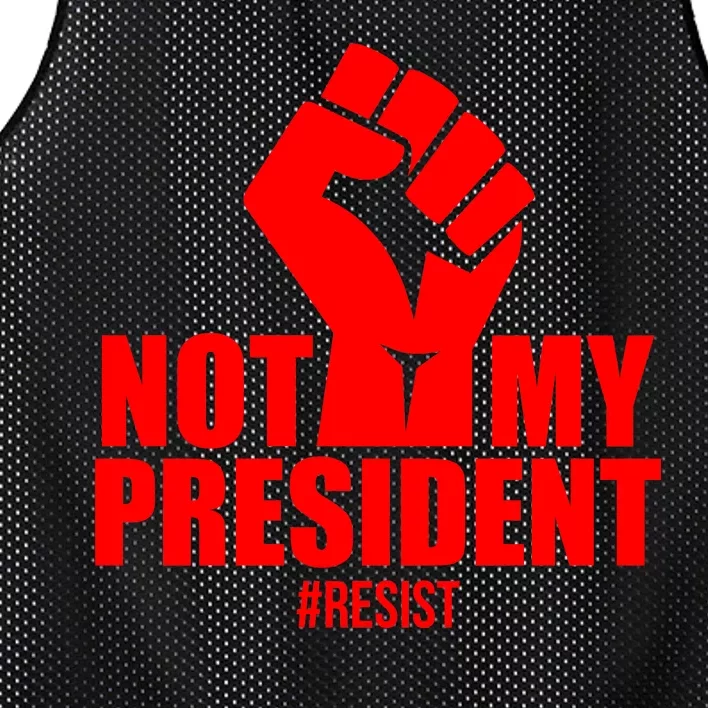 Not My President Resist Anti Trump Fist Mesh Reversible Basketball Jersey Tank