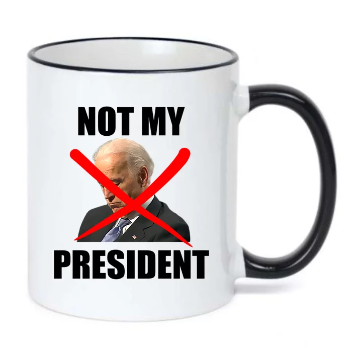 Not My President Trump Anti Biden Black Color Changing Mug