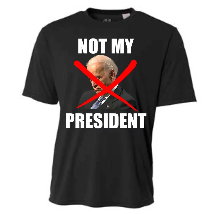 Not My President Trump Anti Biden Cooling Performance Crew T-Shirt