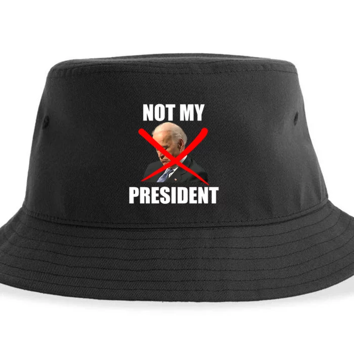 Not My President Trump Anti Biden Sustainable Bucket Hat