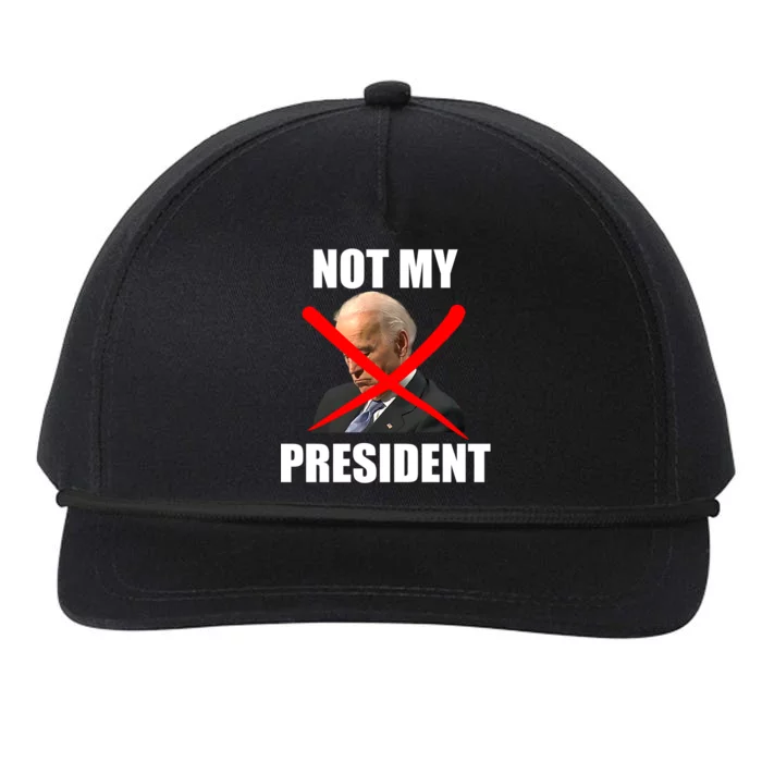 Not My President Trump Anti Biden Snapback Five-Panel Rope Hat