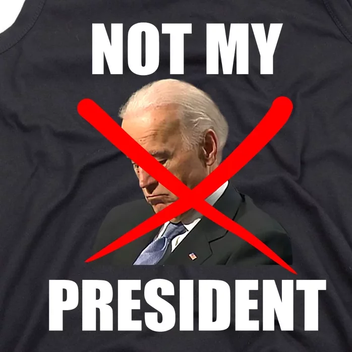 Not My President Trump Anti Biden Tank Top