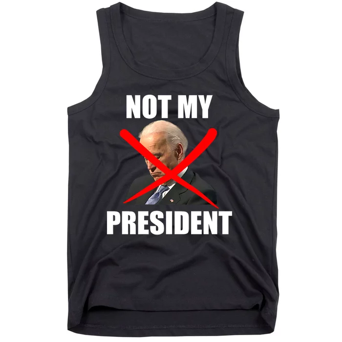 Not My President Trump Anti Biden Tank Top