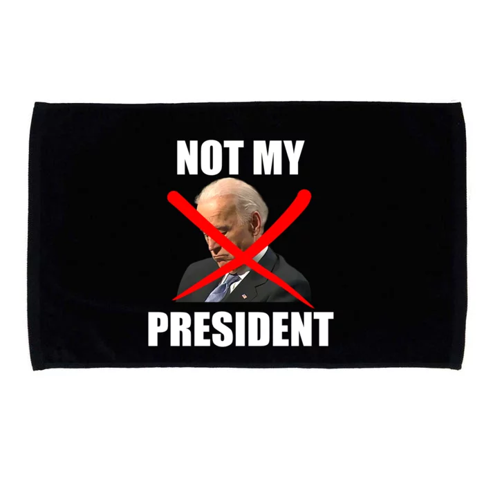 Not My President Trump Anti Biden Microfiber Hand Towel