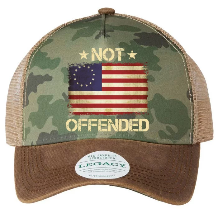 Not Offended Betsy Ross Flag Legacy Tie Dye Trucker Hat