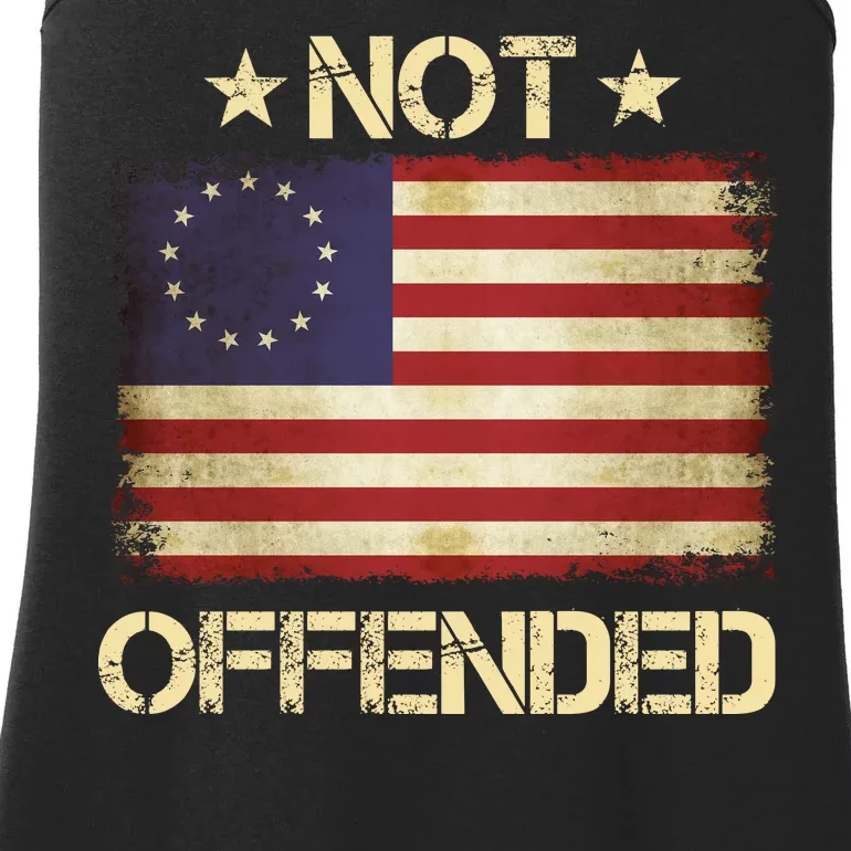 Not Offended Betsy Ross Flag Ladies Essential Tank