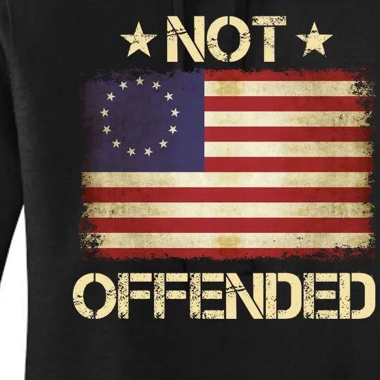 Not Offended Betsy Ross Flag Women's Pullover Hoodie