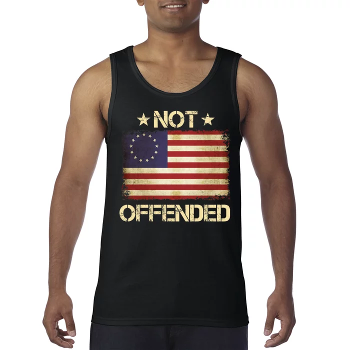 Not Offended Betsy Ross Flag Tank Top