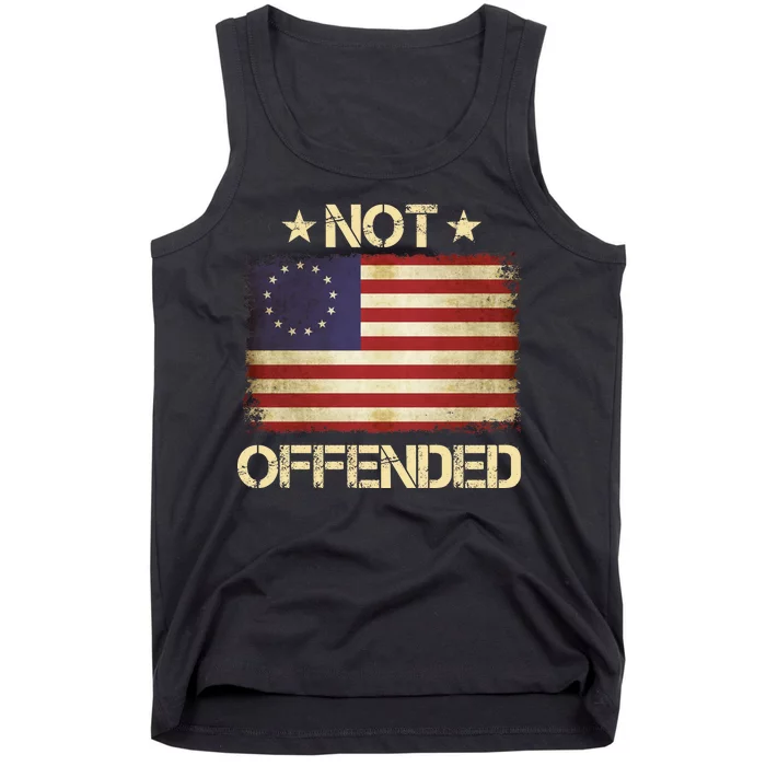 Not Offended Betsy Ross Flag Tank Top