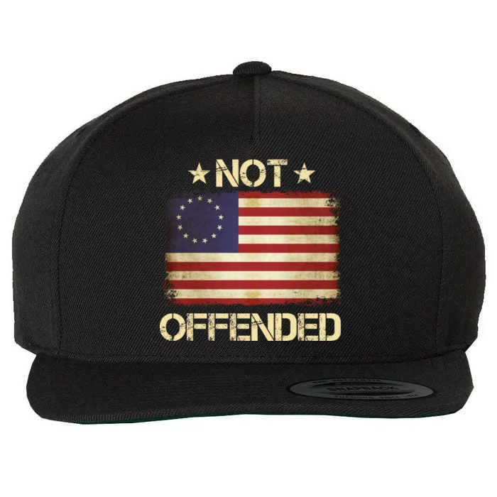 Not Offended Betsy Ross Flag Wool Snapback Cap