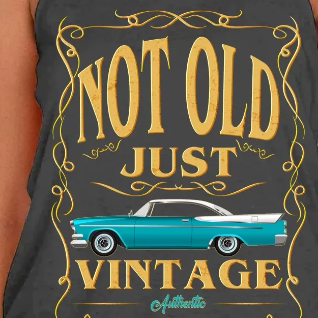 Not Old Just Vintage Classic Car Birthday Women's Knotted Racerback Tank