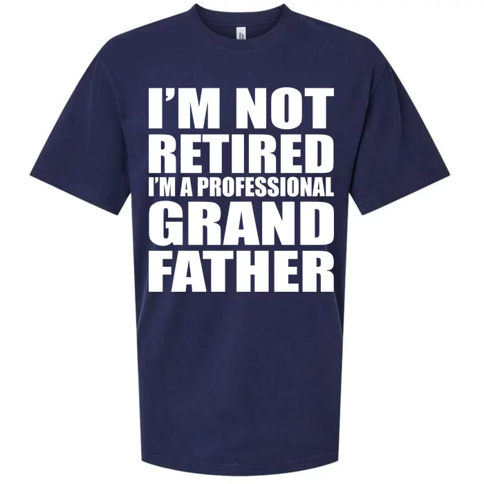 Not Retired I'm A Professional Grandfather Sueded Cloud Jersey T-Shirt