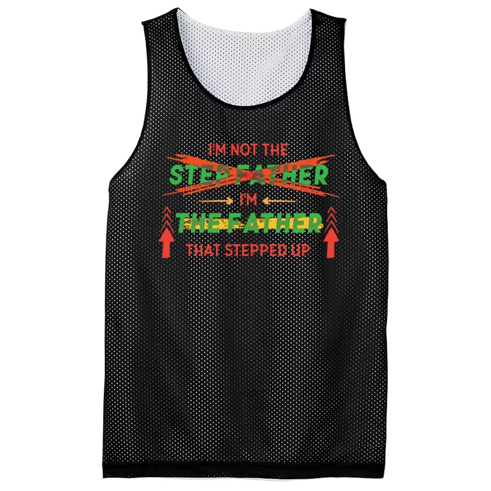 Not The Step Father Quote Mesh Reversible Basketball Jersey Tank