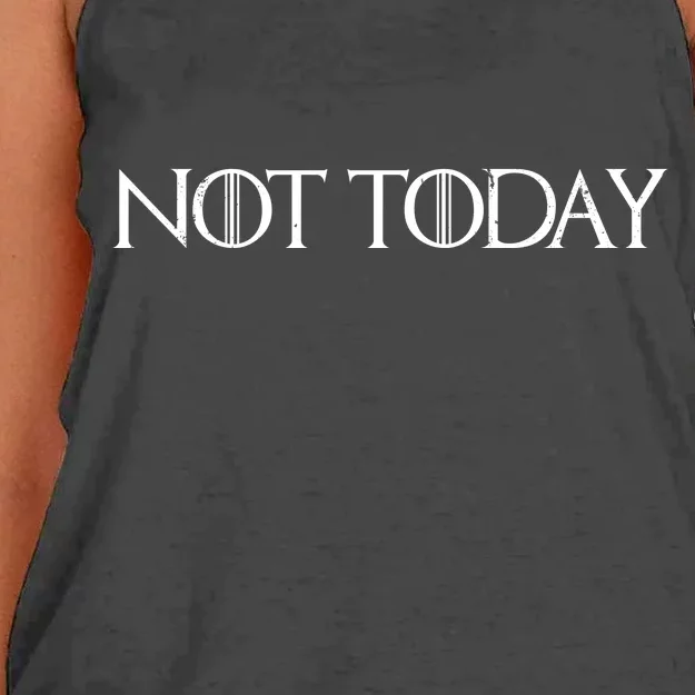 Not Today Women's Knotted Racerback Tank