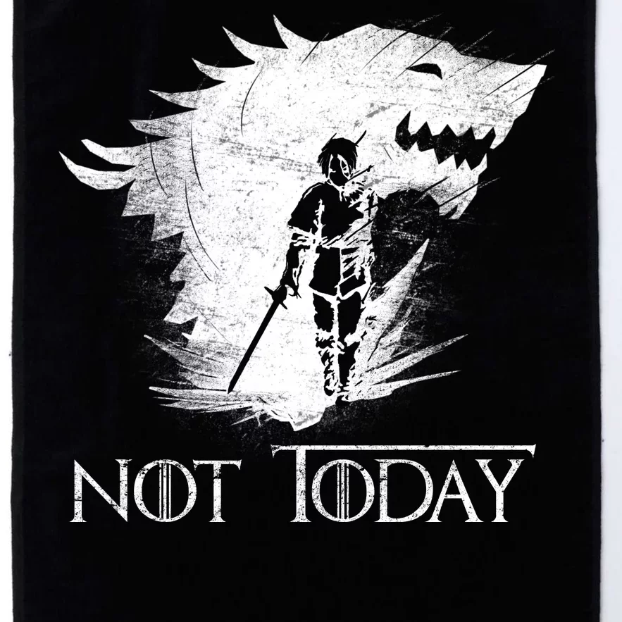 Not Today Arya Wolf Platinum Collection Golf Towel