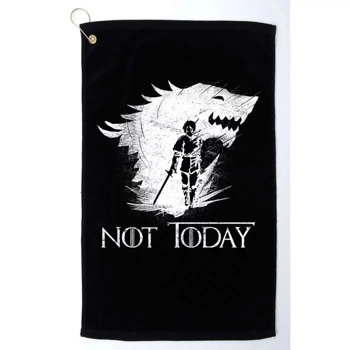 Not Today Arya Wolf Platinum Collection Golf Towel