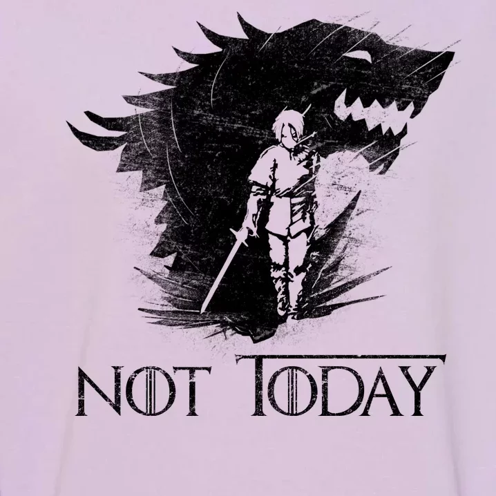 Not Today Arya Wolf Garment-Dyed Sweatshirt