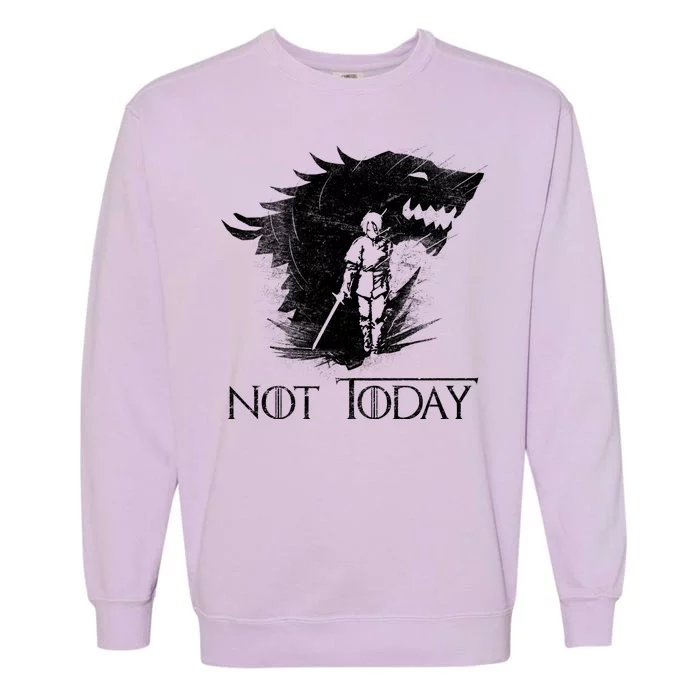 Not Today Arya Wolf Garment-Dyed Sweatshirt