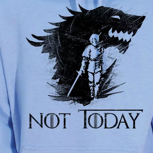 Not Today Arya Wolf Unisex Surf Hoodie