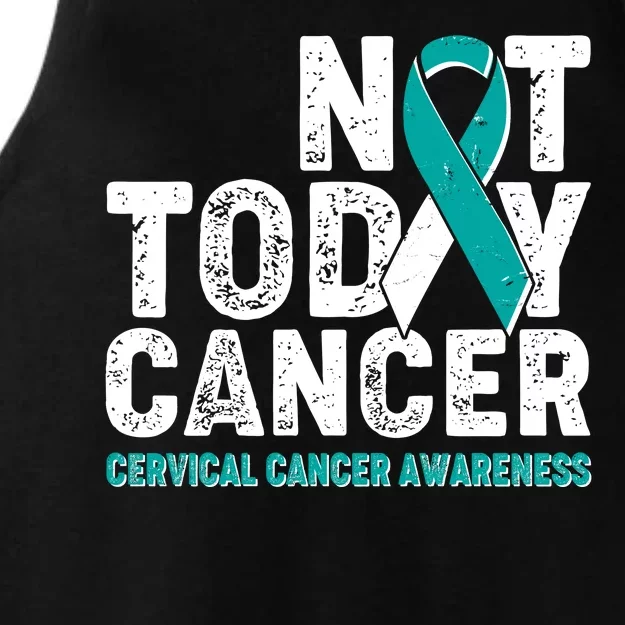 Not Today Cancer Cervical Cancer Awareness Ladies Tri-Blend Wicking Tank