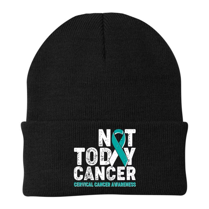 Not Today Cancer Cervical Cancer Awareness Knit Cap Winter Beanie