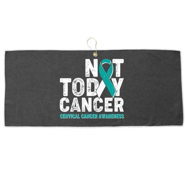 Not Today Cancer Cervical Cancer Awareness Large Microfiber Waffle Golf Towel