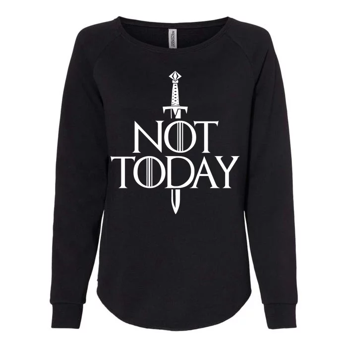 Not Today God Of Death Womens California Wash Sweatshirt