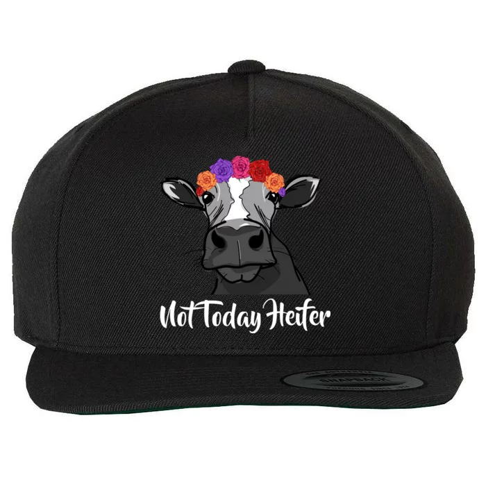 Not Today Heifer Wool Snapback Cap