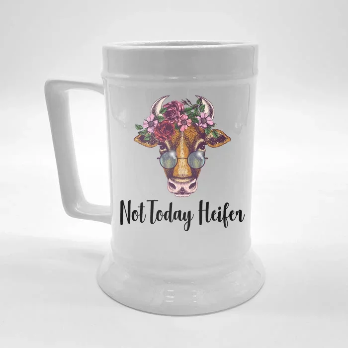 Not Today Heifer Funny Front & Back Beer Stein