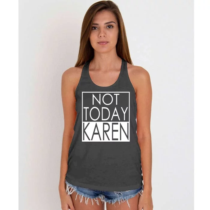 Not Today Karen Women's Knotted Racerback Tank