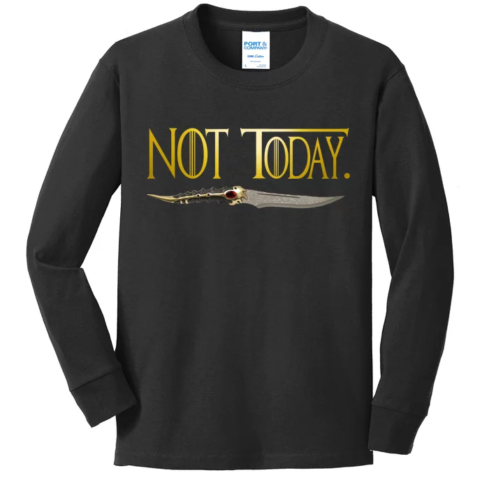 Not Today Limited Edition Kids Long Sleeve Shirt