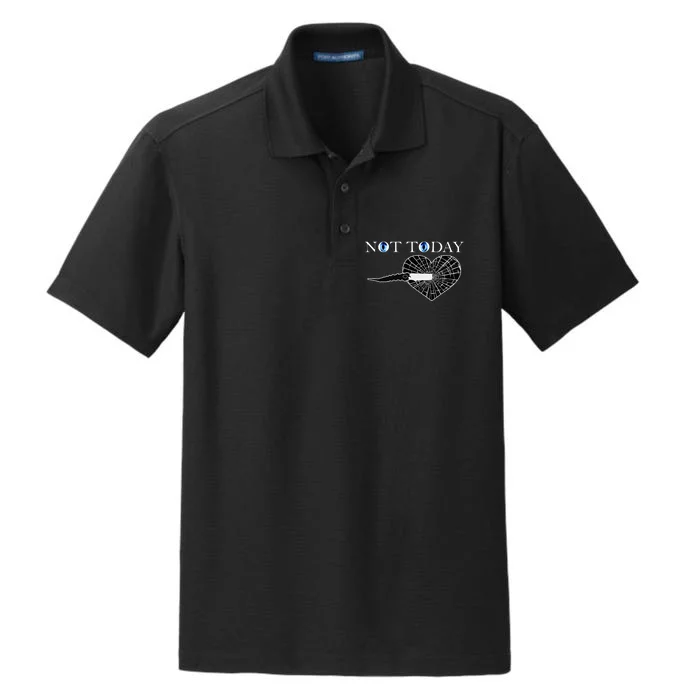 Not Today Night King Slayer Dry Zone Grid Performance Polo