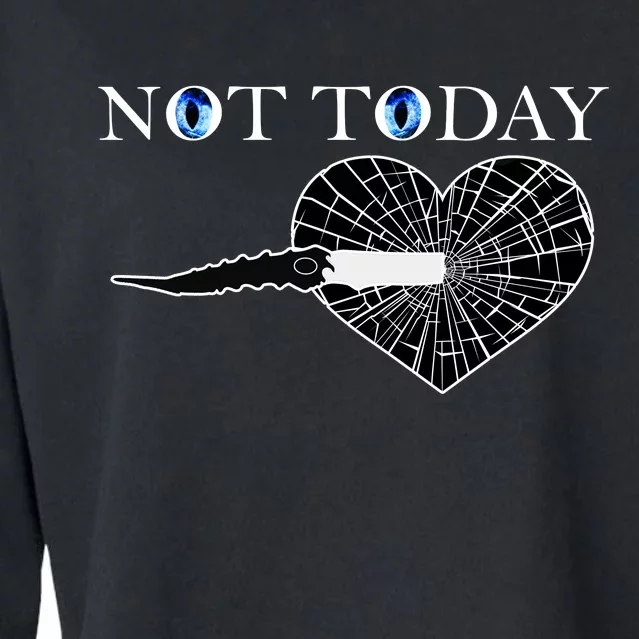 Not Today Night King Slayer Cropped Pullover Crew