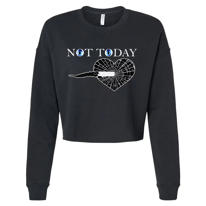 Not Today Night King Slayer Cropped Pullover Crew