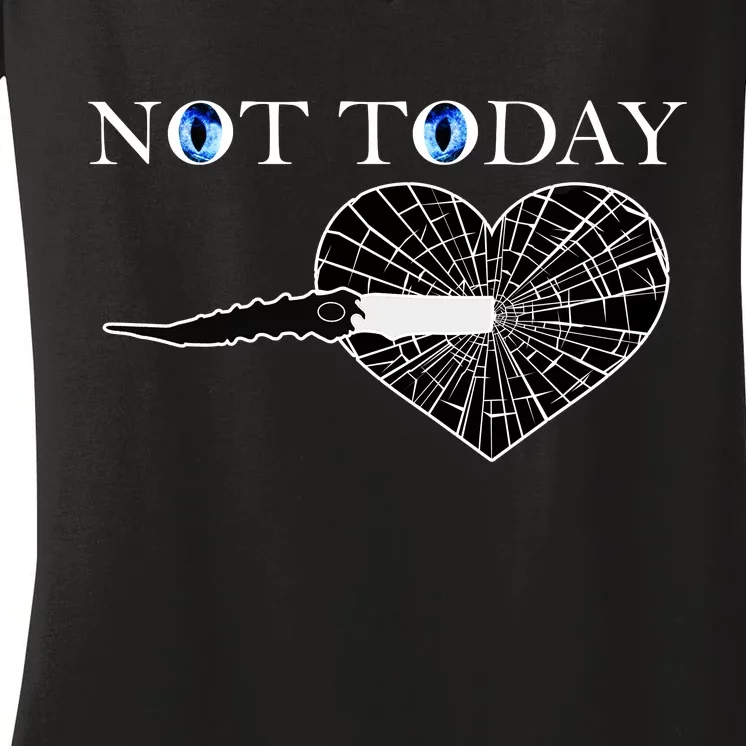 Not Today Night King Slayer Women's V-Neck T-Shirt