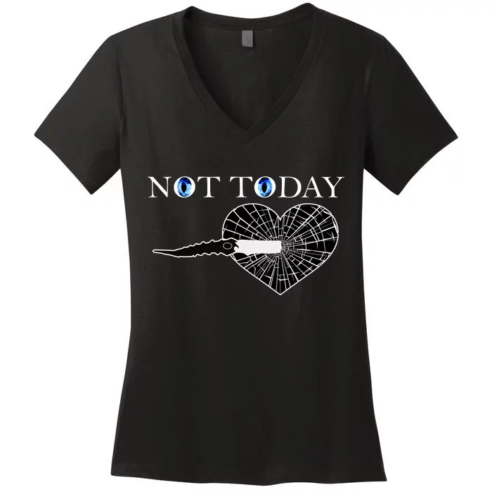 Not Today Night King Slayer Women's V-Neck T-Shirt