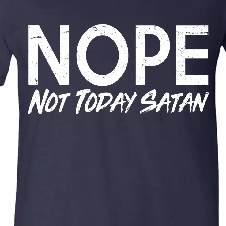 Not Today Satan V-Neck T-Shirt