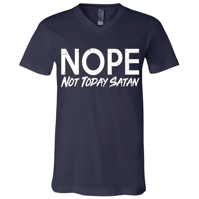 Not Today Satan V-Neck T-Shirt