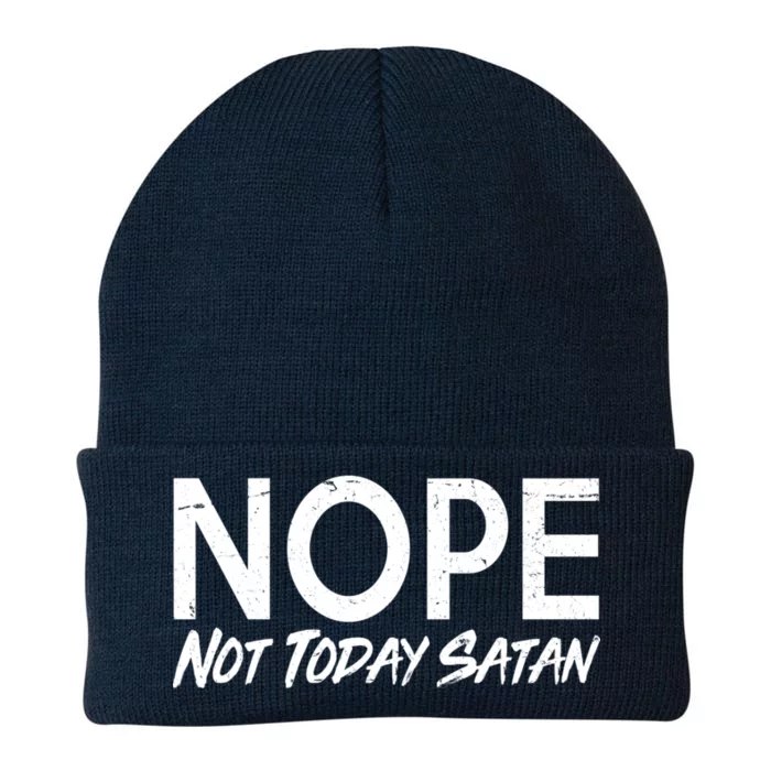 Not Today Satan Knit Cap Winter Beanie