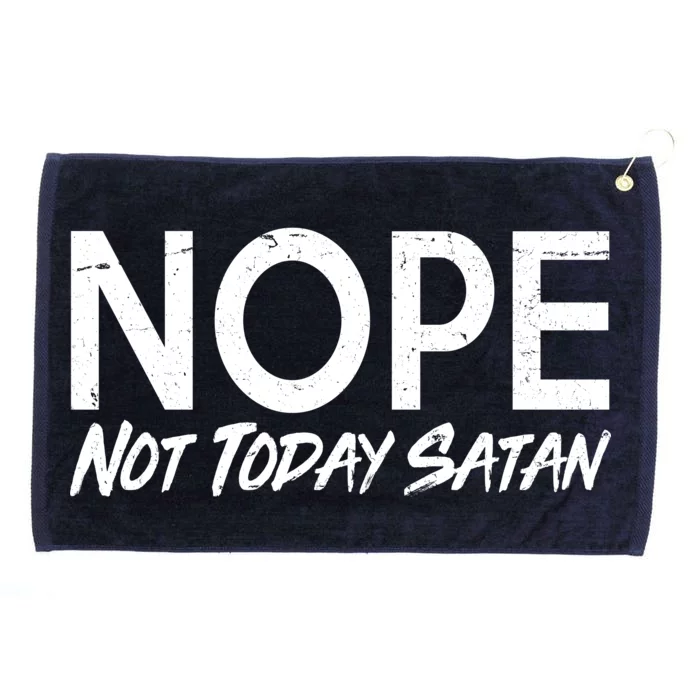 Not Today Satan Grommeted Golf Towel