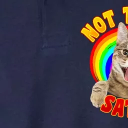 Not Today Satan Funny Cat Rainbow Softstyle Adult Sport Polo