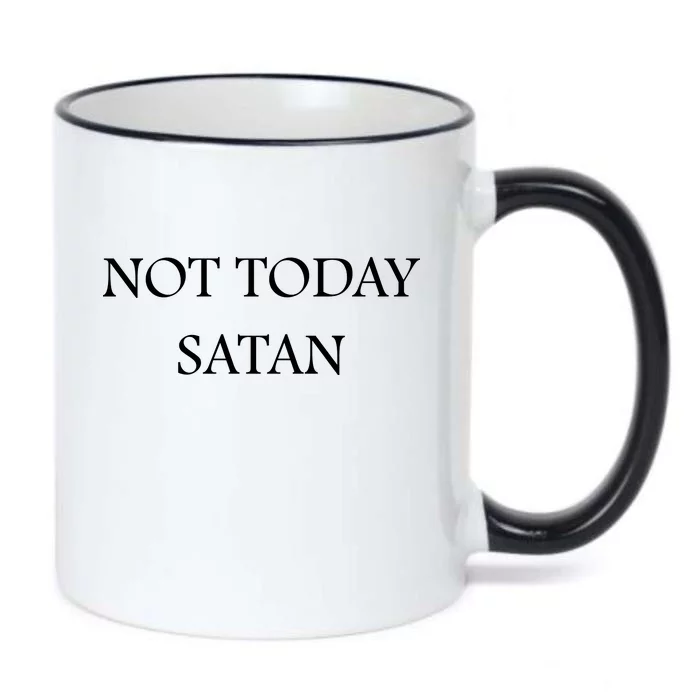 Not Today Satan Funny Devil Black Color Changing Mug