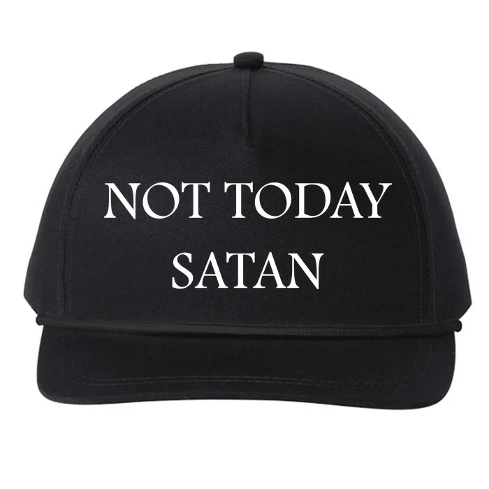 Not Today Satan Funny Devil Snapback Five-Panel Rope Hat