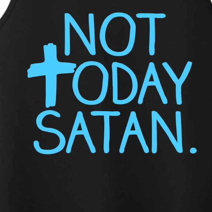 Not Today Satan Jesus Cross Performance Tank