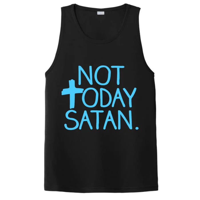 Not Today Satan Jesus Cross Performance Tank