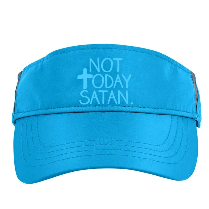 Not Today Satan Jesus Cross Adult Drive Performance Visor