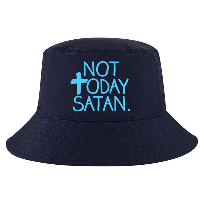 Not Today Satan Jesus Cross Cool Comfort Performance Bucket Hat