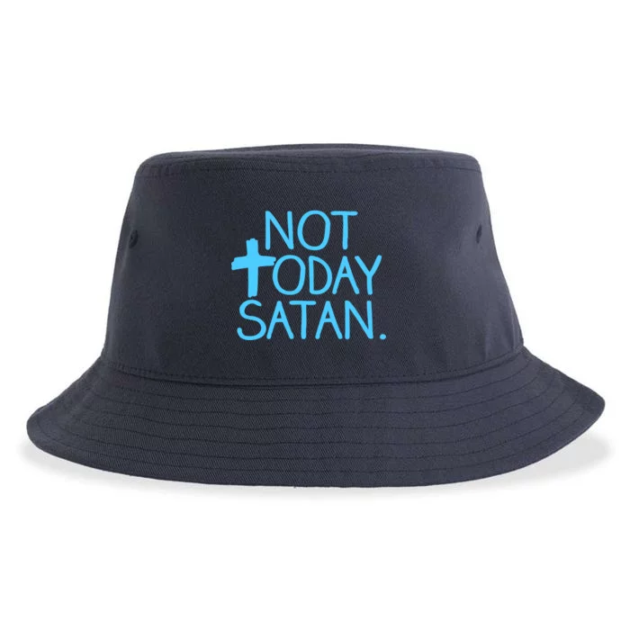 Not Today Satan Jesus Cross Sustainable Bucket Hat