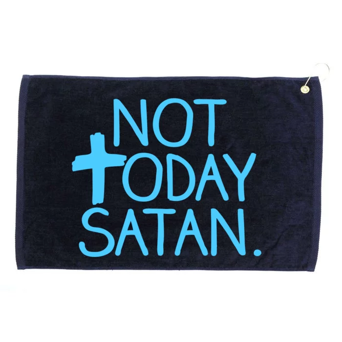 Not Today Satan Jesus Cross Grommeted Golf Towel